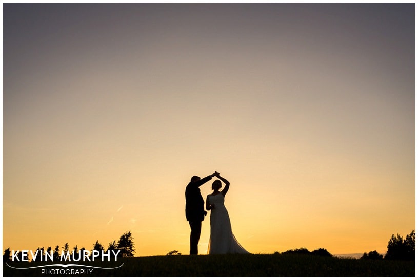 sunset ballykisteen golf course wedding photo