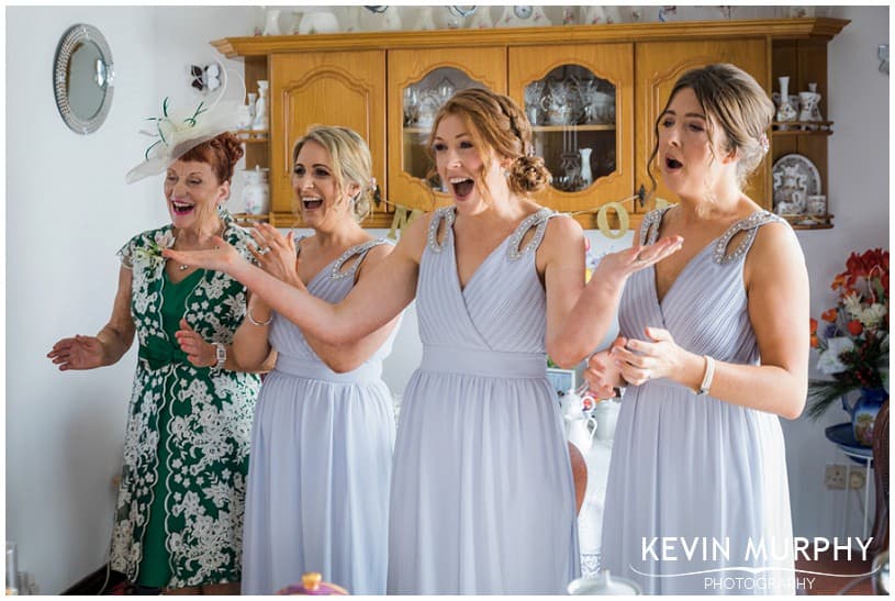 bridesmaids reaction photo