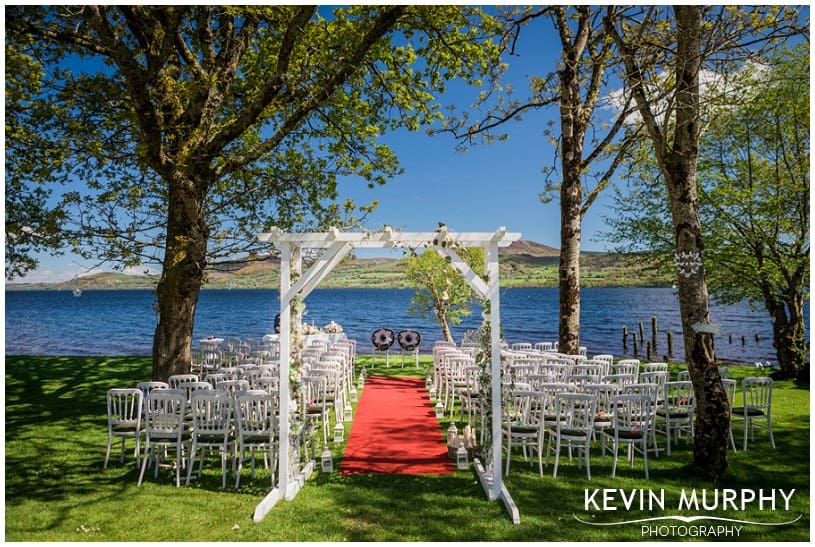 outdoor wedding on lake