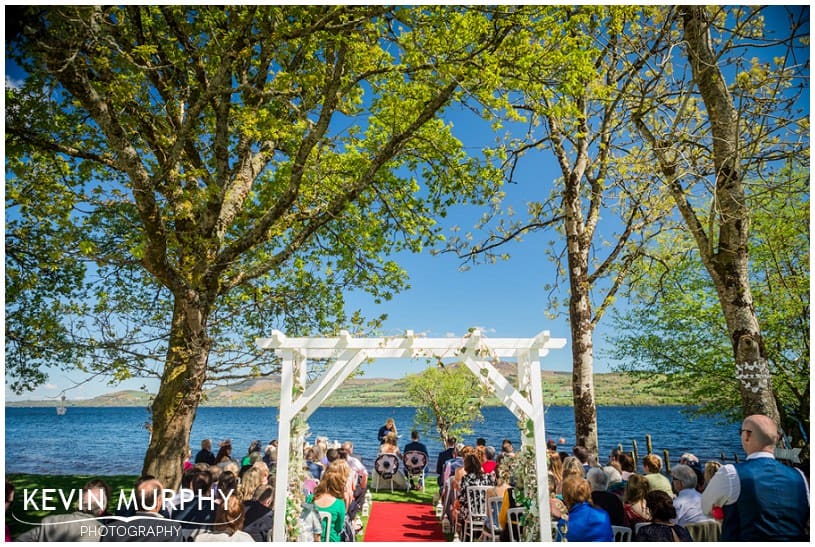 wedding on the lake at annacarriga photo