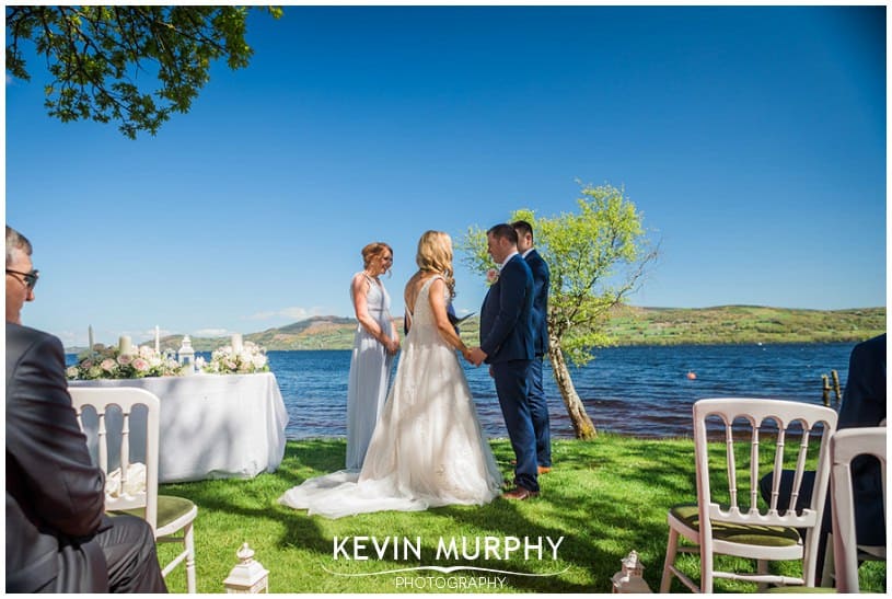 summer wedding on the lake