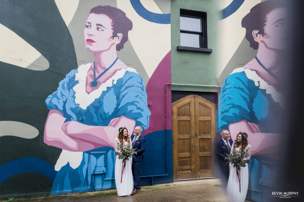 brewery mural wedding photo limerick