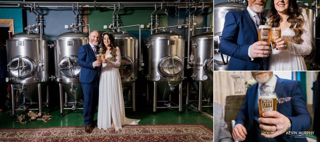 brewery wedding photo in limerick