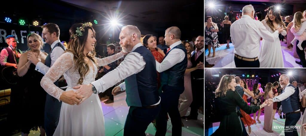 guest dancing in strand hotel wedding